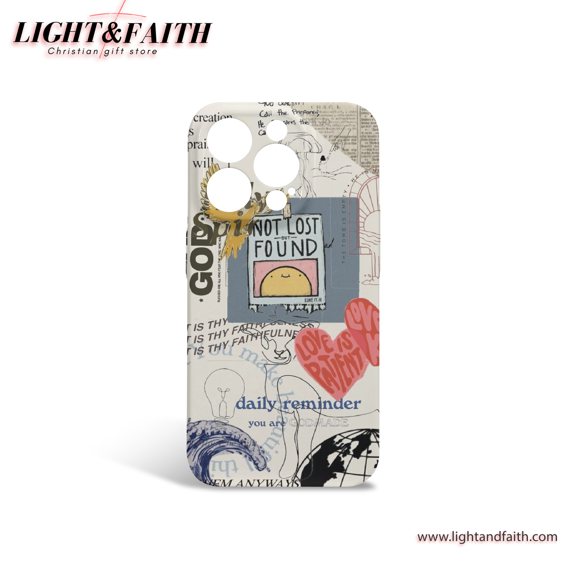Not Lost But Found Phone Case, Christian Phone Case, Bible Verse Phone Case, Religious Gift, PCLAF17
